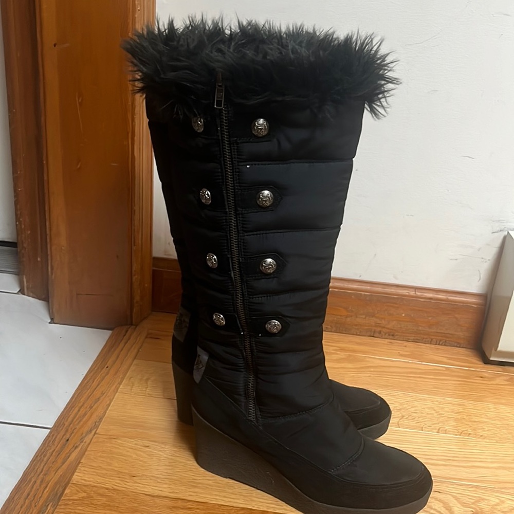 Juicy Couture Fur Boots Size 9 New